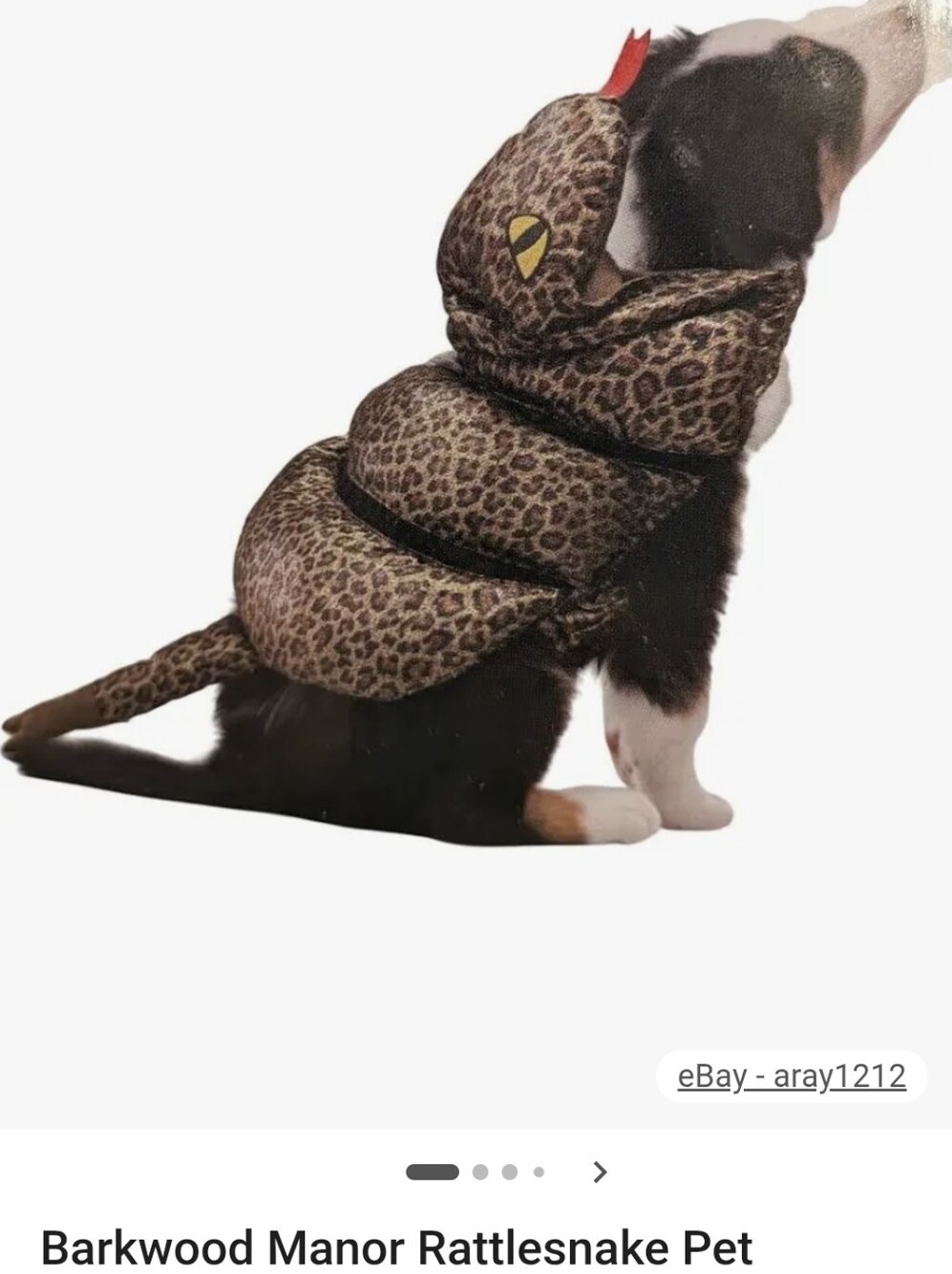 Thrills & Chills Pet Snake Costume for Cats and Dogs - Brown Camo